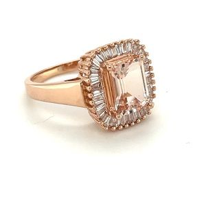 💝Day Sale! 
Morganite & Diamond Ring